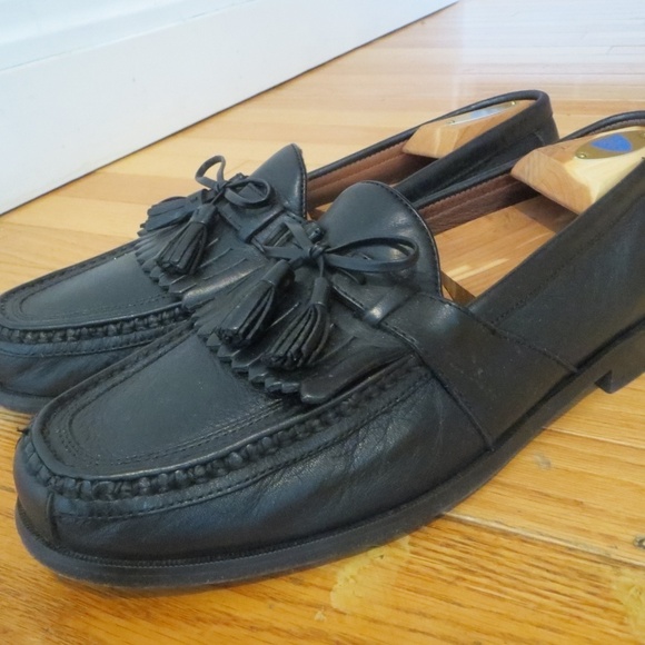 Johnston & Murphy Mens Black Leather Tassel Loafer main image 7